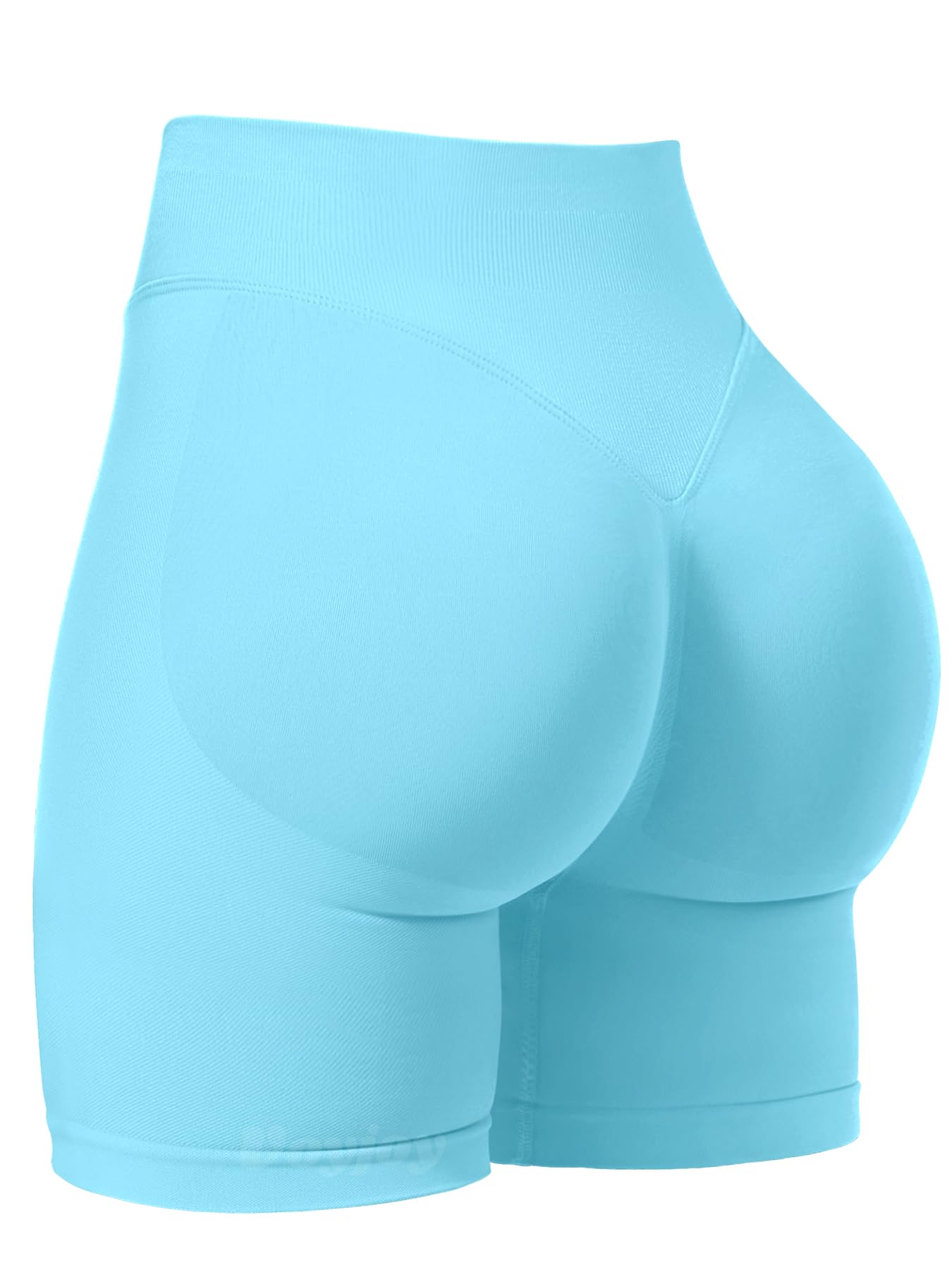 VOYJOY Women Workout Impact Shorts 4.5" Scrunch Butt Lifting Gym Shorts Seamless Booty Biker Shorts — view 64