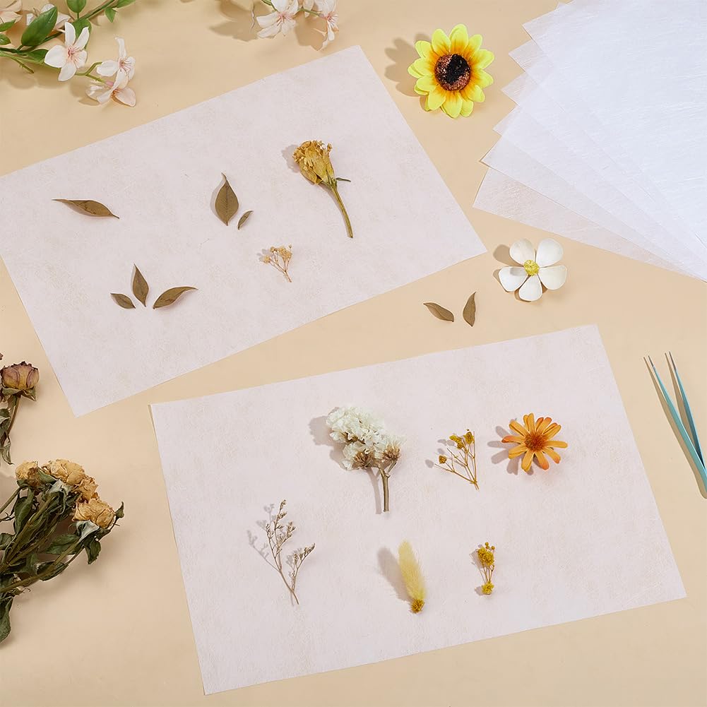 PH PandaHall 50 fogli di carta assorbente per stantuffo, carta assorbente grande formato A4, carta per erbario, per la realizzazione di fiori secchi, 30 x 20 cm