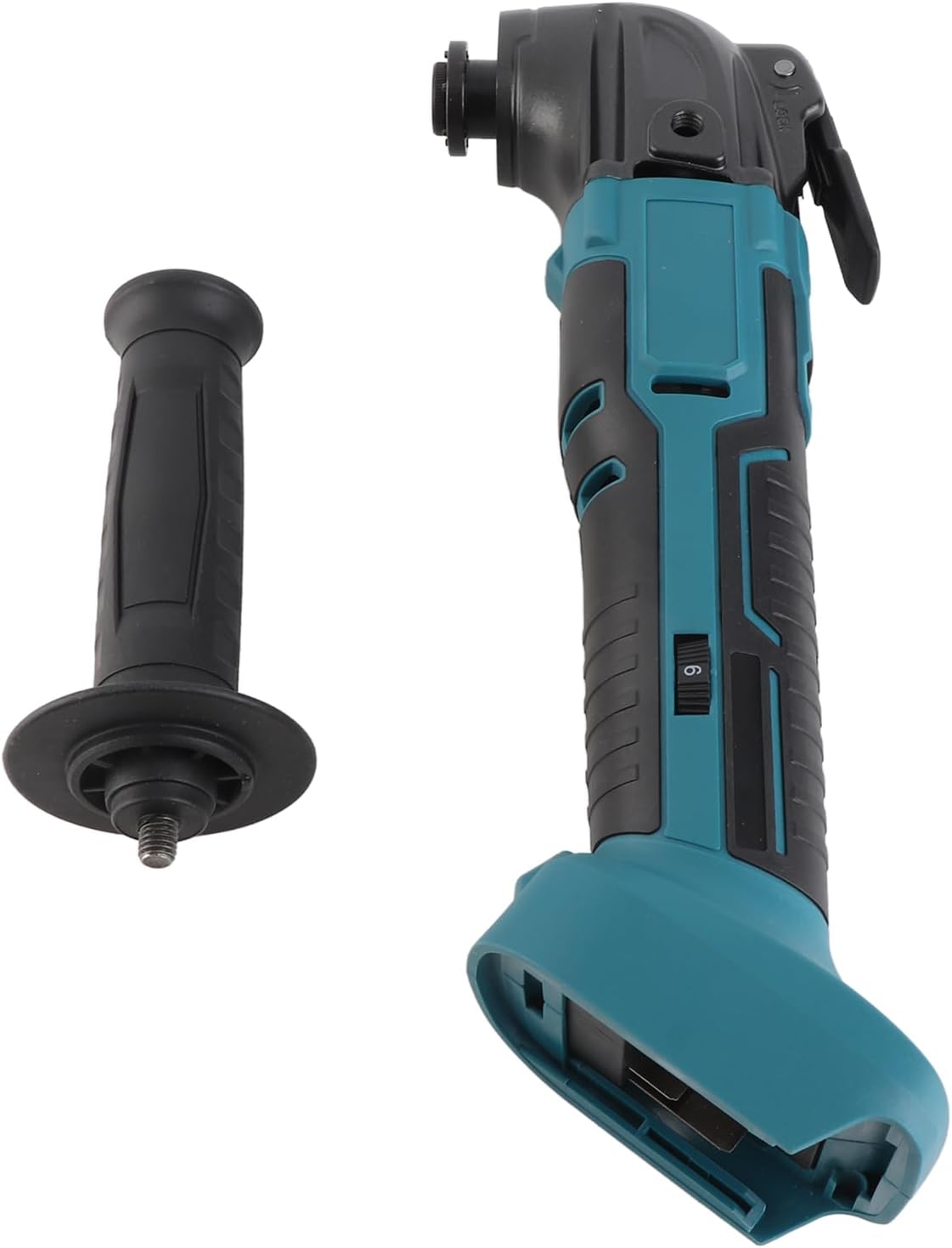 Cordless Electric Oscillating Tool with 6 Adjustable Speeds 6000-20000 RPM and 4 Degree Swing Angle - Multifunctional Power Tool for Woodworking and Cutting Compatible with