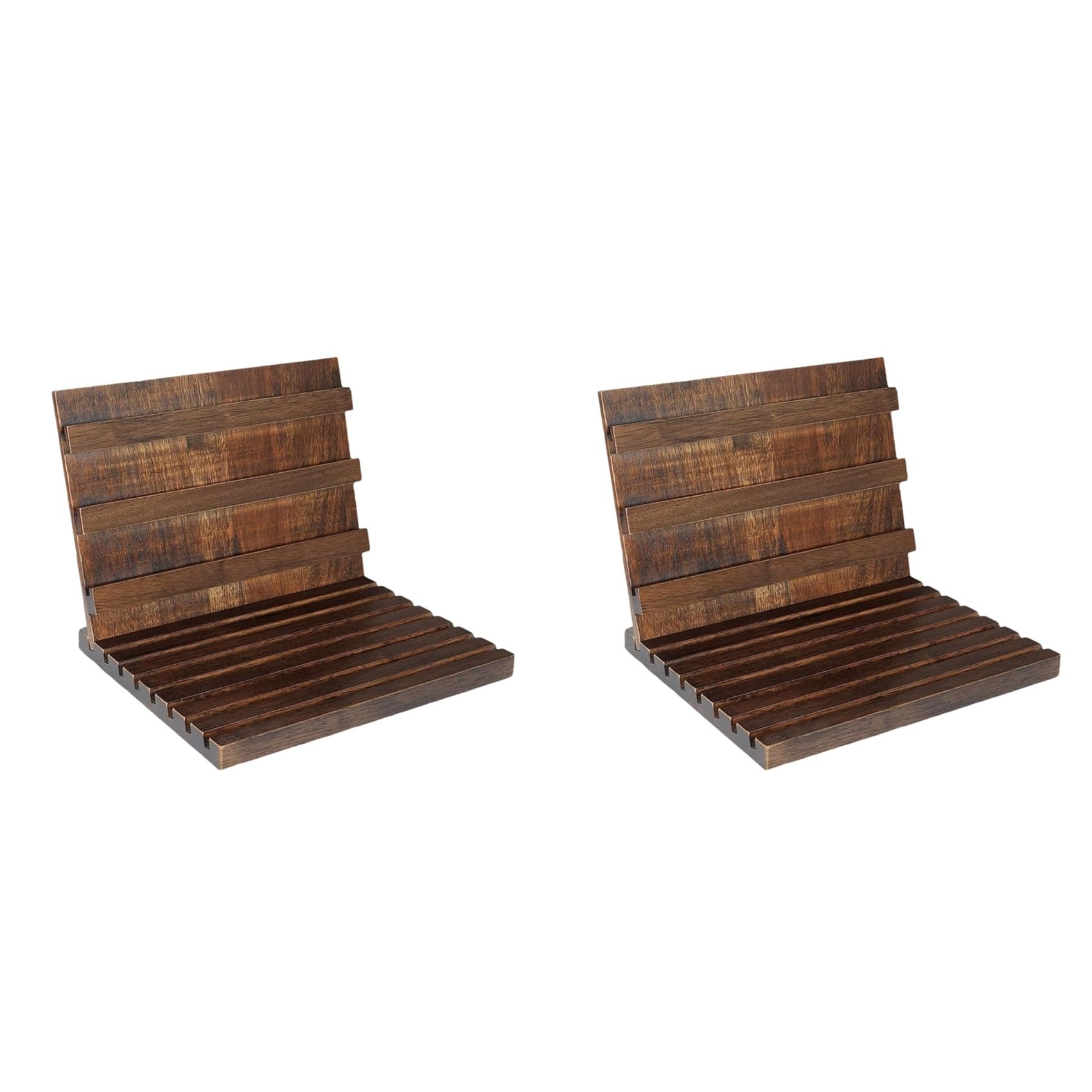 Hndhbfgrt 2X Coin Display Stand, Coin Holder,Solid Wood Wooden Rack for 60 Coins, Coin Display Case, Holder
