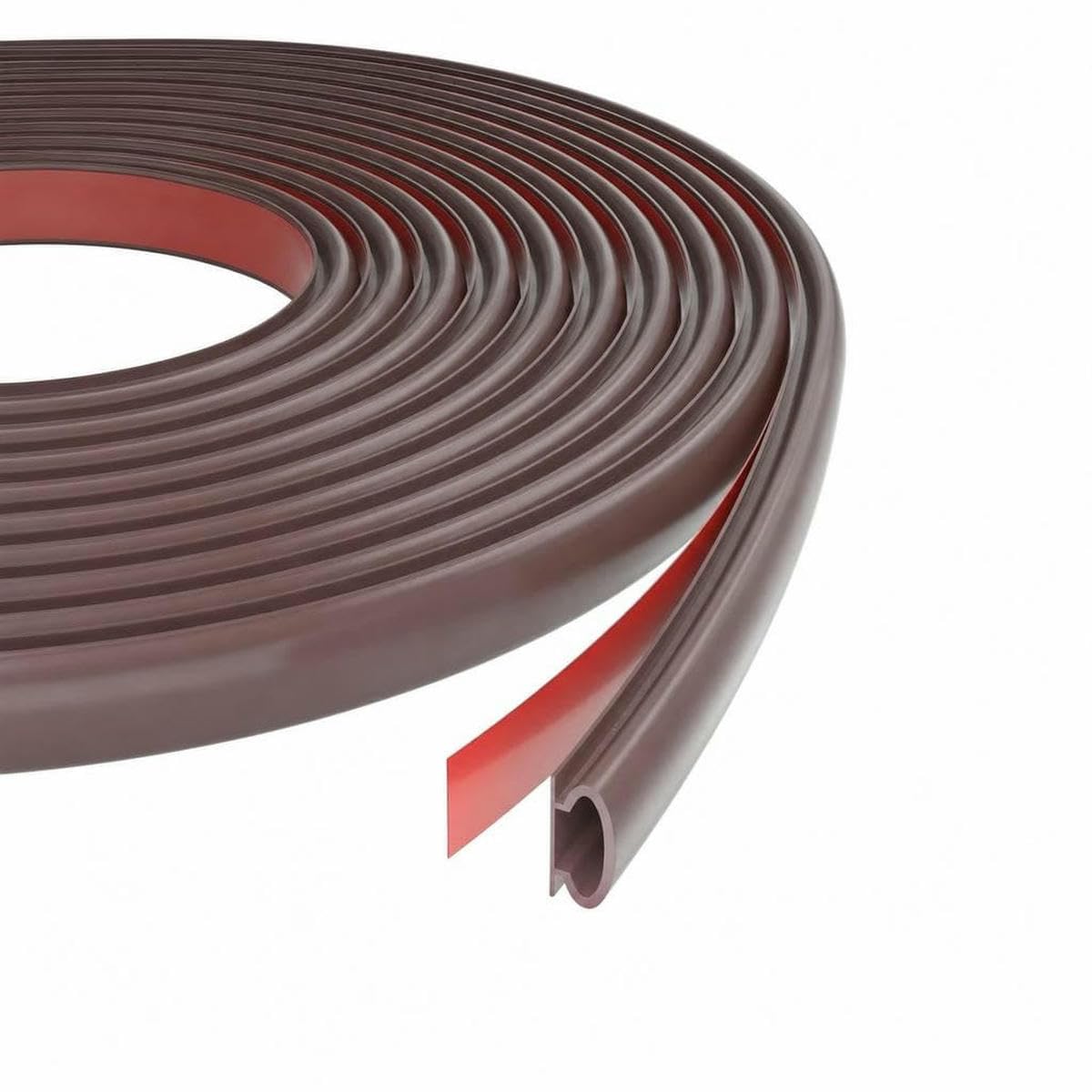 6M/1Roll Window Dustproof Soundproof Bedroom Door Weather Sealing Strip 10 * 6mm Self Adhesive Anti-Collision Sound Insulation-Brown-10x6mm-6M 1Roll