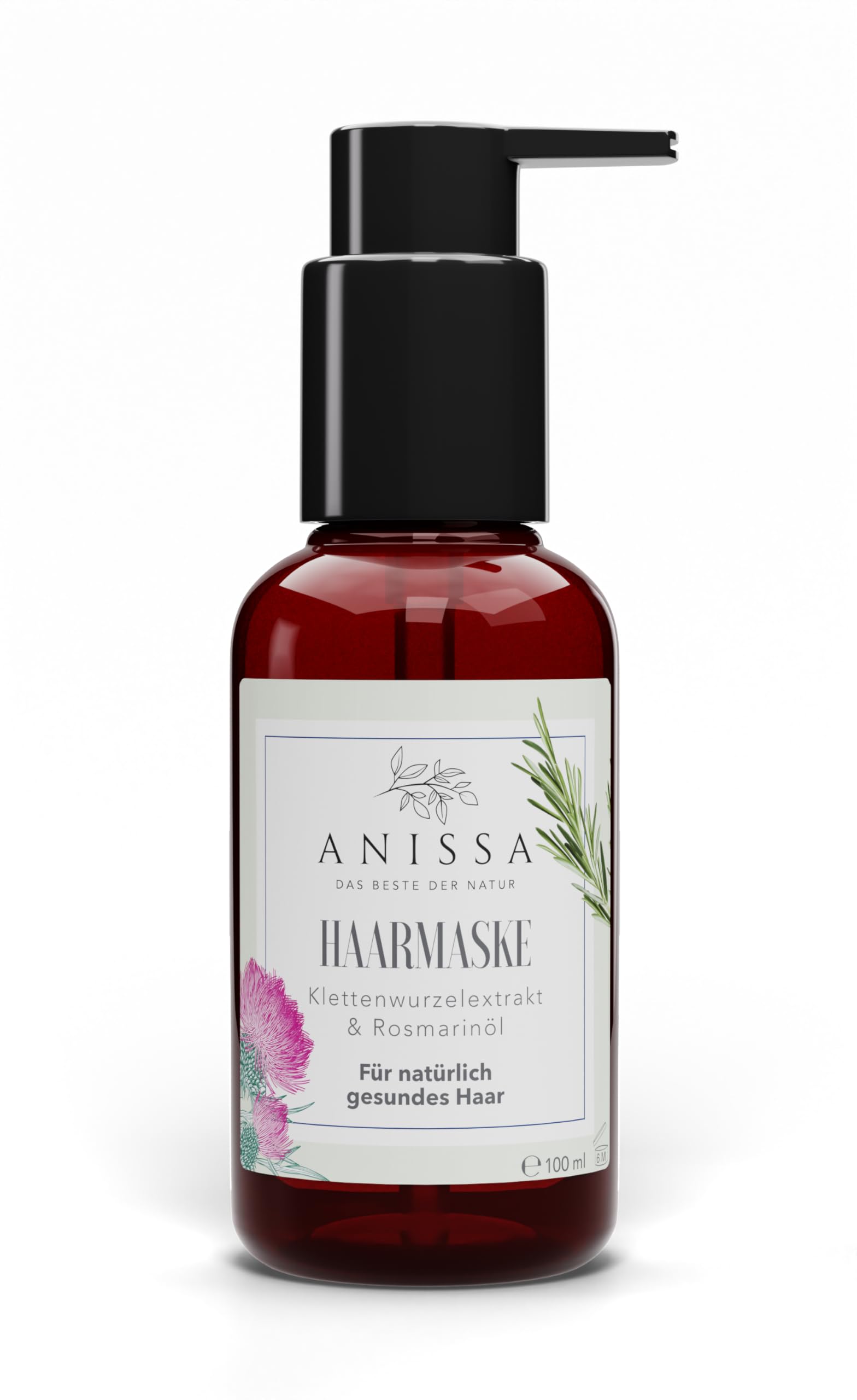 ANISSA Naturkosmetik Intensive Hair Mask with Jojoba Oil, Shea Butter and Panthenol for Dry and Damaged Hair