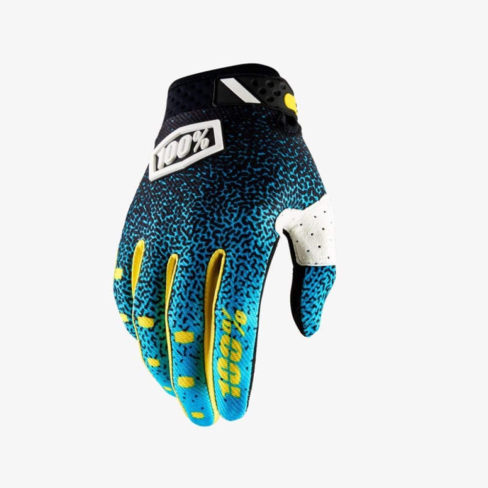 Guantes de Ciclismo con Dedos completos, Coloridos Guantes de Ciclismo con Dedos completos, Guantes de Bicicleta de montaña con Almohadilla, Guantes Antideslizantes Que absorben los Golpes,