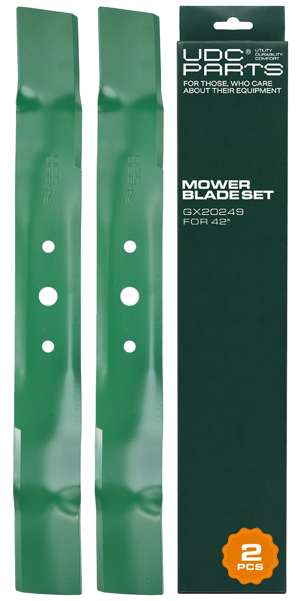 UDC Parts GX20249 Mower Blades Replacement for John Deere 42 Inch, 2 Pack