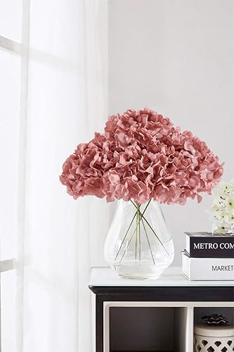 Miniatura 3 de Kislohum - Hortensias artificiales, cabeza de flores de seda de hortensia, cabeza para centros de mesa de bodas, ramos de bricolaje, decoración