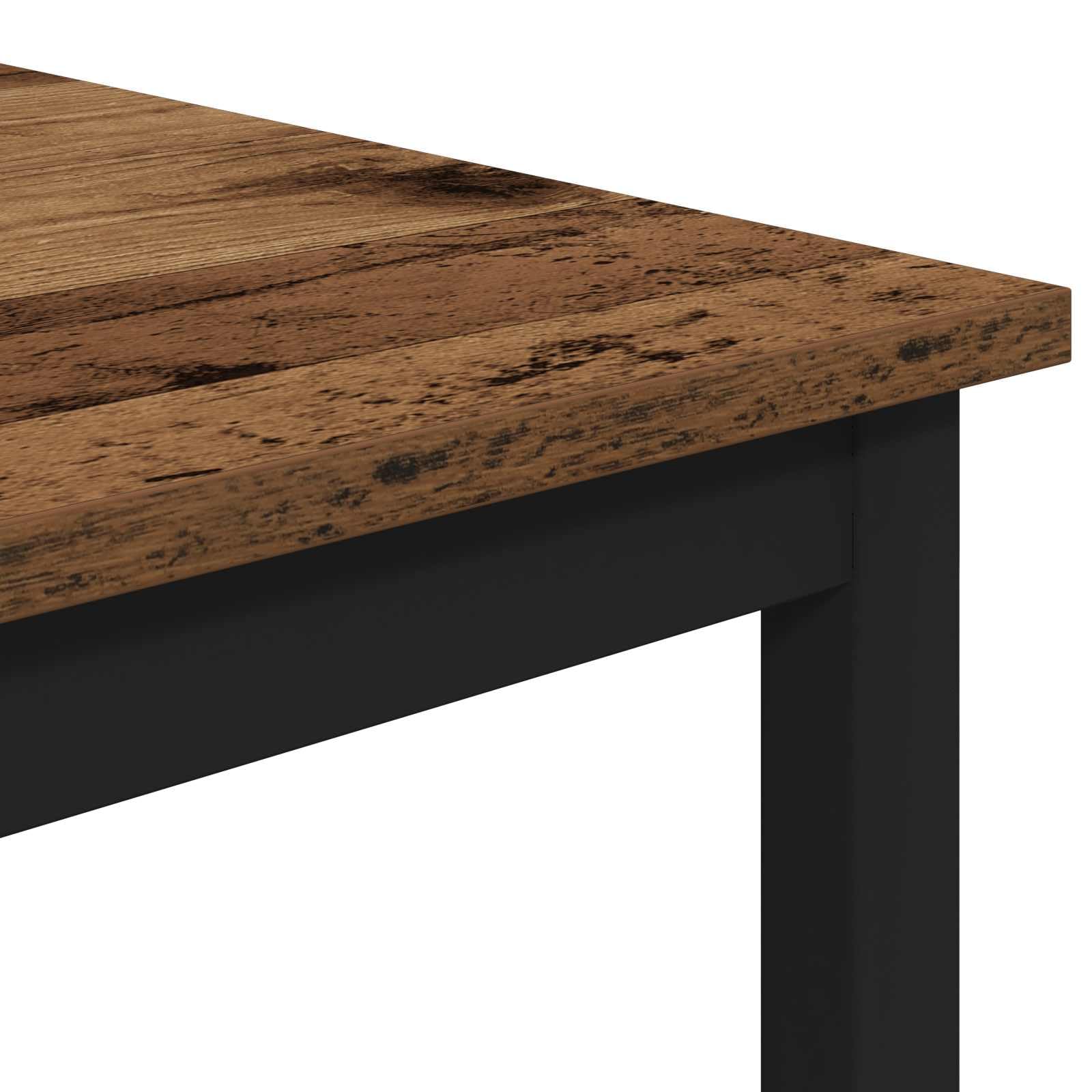 Taburete Madera Vieja 40 * 32 x 74 cm Madera Mecanizada Con Marco de Acero