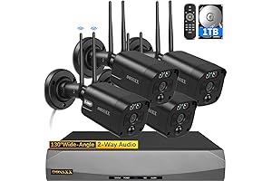 (5.5MP & PIR Detection) 2-Way Audio Security Camera System
