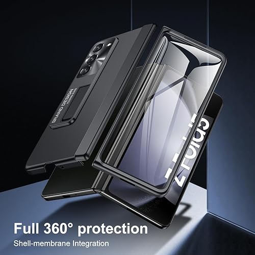 Miniatura 6 de Funda con función atril para Galaxy Z-Fold-5 Protección completa de bisagra Funda delgada con cuerpo completo, protector de pantalla y soporte para