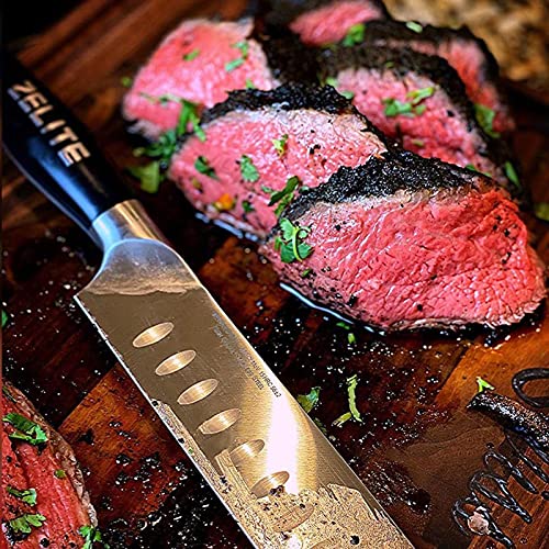 Zelite Infinity Slicing Carving Knife 12 Inch - Comfort-Pro Series - German High Carbon Stainless Steel - Razor Sharp, Granton Edge - Thumbnail 4