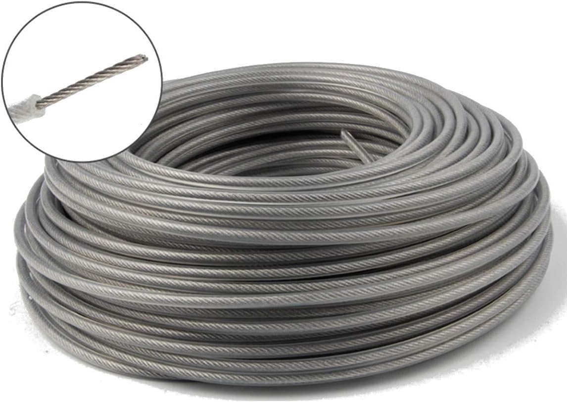 Nylon Steel Trimmer Line Diameter 0.095 inch by Length 98 feet VÉZAAR Grass Trimmers String Lines Lawn Mower Wire