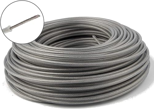 Miniatura 8 de Línea de recortadora de acero de nailon, diámetro de 0.095 pulgadas por longitud, 98 pies, VÉZAAR Grass Trimmers String Lines Césped Wire