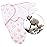 Biloban Baby Swaddles 0-3 Months for Girls - Cotton Swaddle Blanket, Newborn Essentials, Lovely Pink Print, 2 Pack