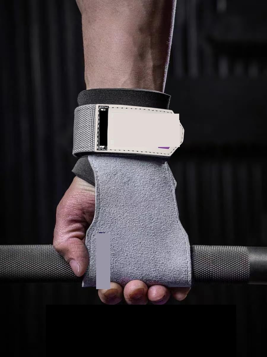 Fascette Sollevamento Pesi 1 paio di cinture potenza for sollevamento pesi in pelle mucca, trazioni difficili, alla sbarra