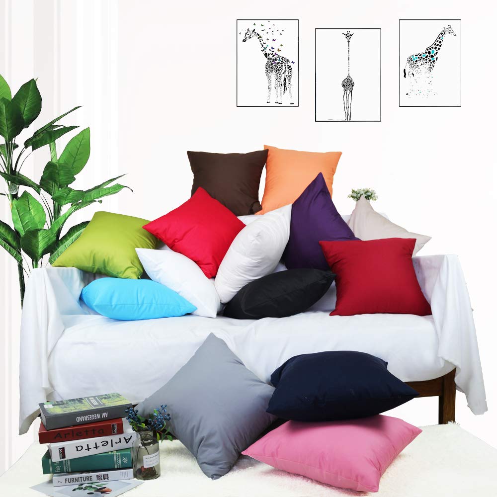 Nunubee Federa Per Cuscino In Cotone – 50x50 Cm Con Cerniera Invisibile, Per Divano E Letto
