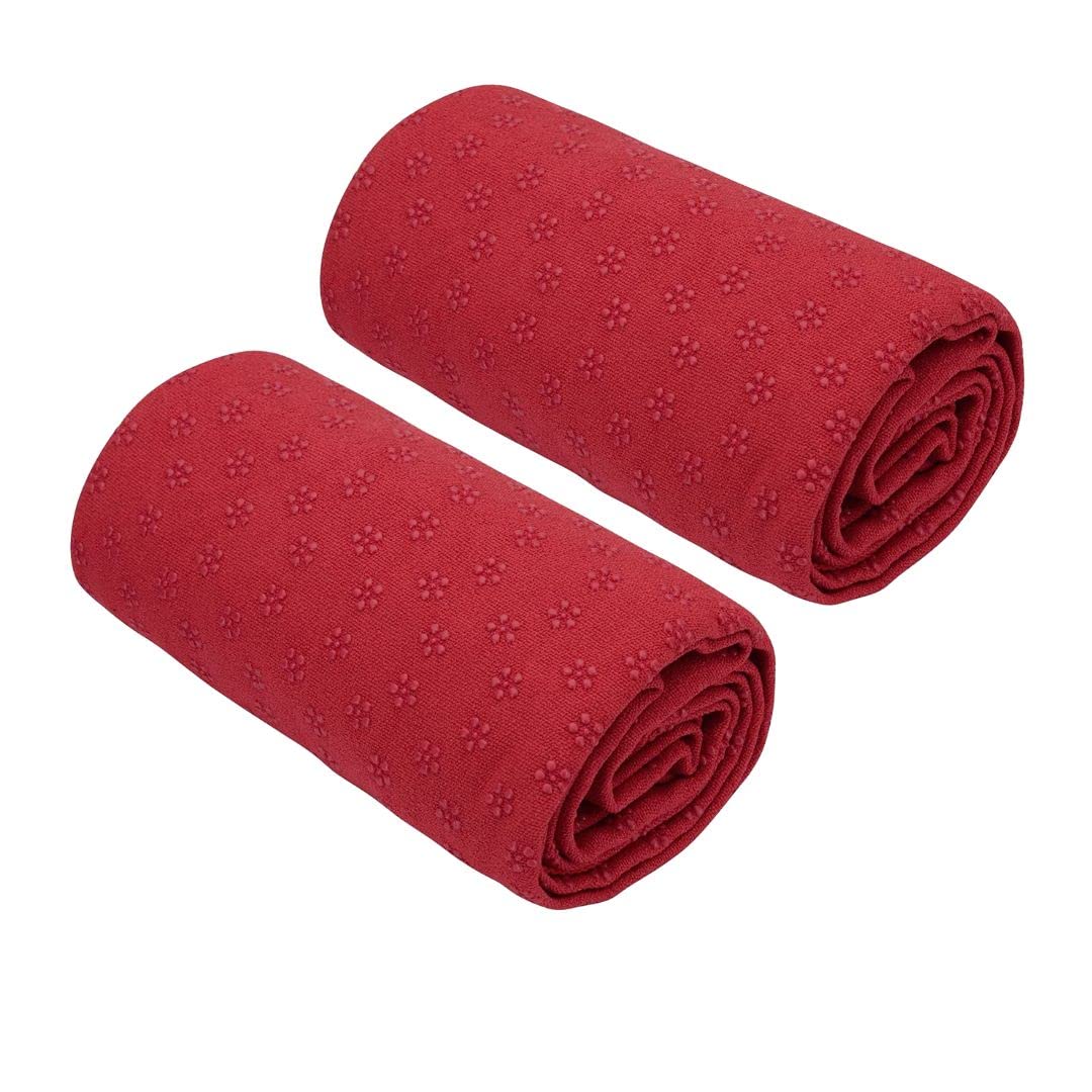 Black gold The Finer Touch Premium Microfiber Yoga Towel Mat for Hot Yoga, Fitness, Exercise, Pilates | Machine Washable | Red | Pack of 2 (B0B2PQP389) Amazon Price History, Amazon Price Tracker