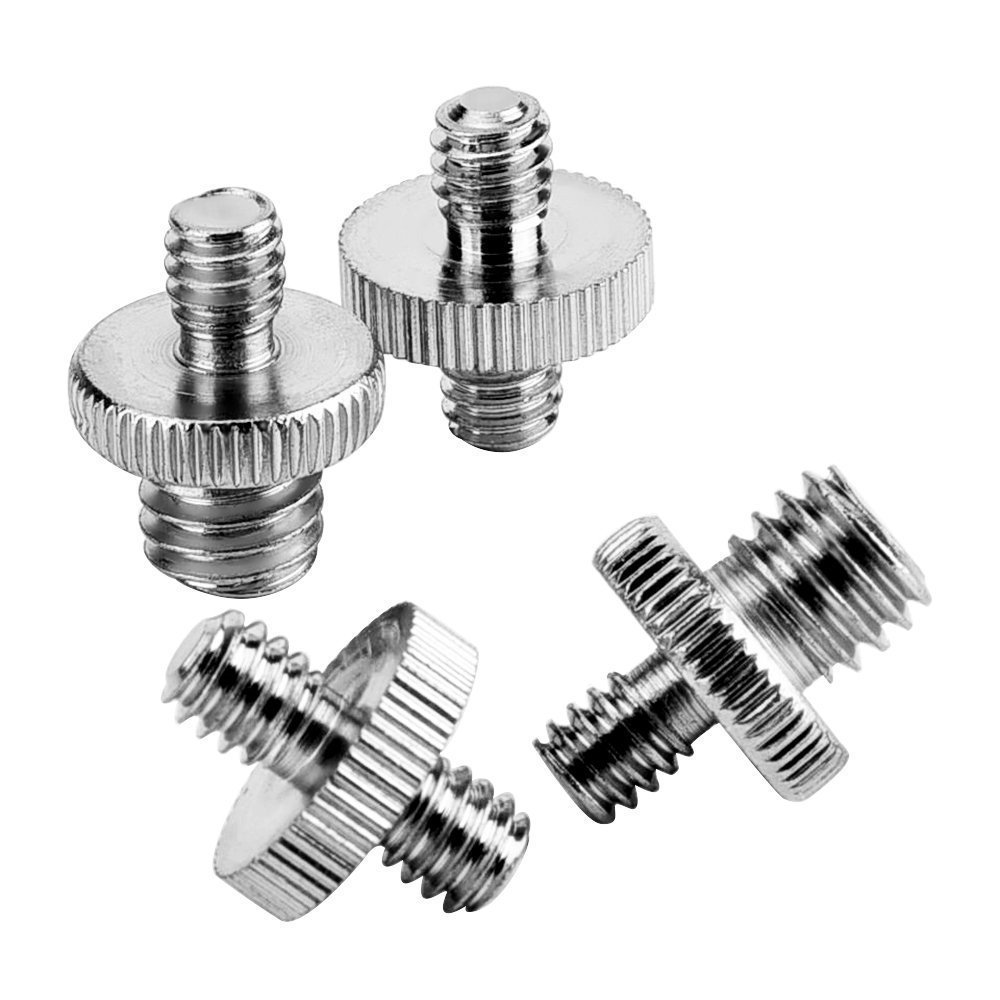 Adattatore Con Foro Filettato Adattatori Filettati Per Treppiede In Acciaio Inox 304 - 1/4 Maschio A 1/4 Maschio E 1/4 A 3/8 Maschio, Con Foro E Chiave Esagonale Adattatore Filettatura 1/4 3/8