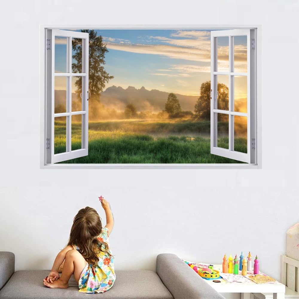 Efecto De Pared Rota 3D Árbol Pegatinas De Pared Impermeables Arte Extraíble Calcomanía De Vinilo Para Pared Para Niños, Niñas, Guardería, Hogar, Decoración De Pared 120x80cm