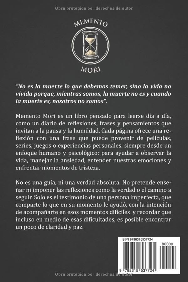 Memento Mori: Recuerda tu Muerte (Masculinidad & Sociedad) (Spanish Edition)