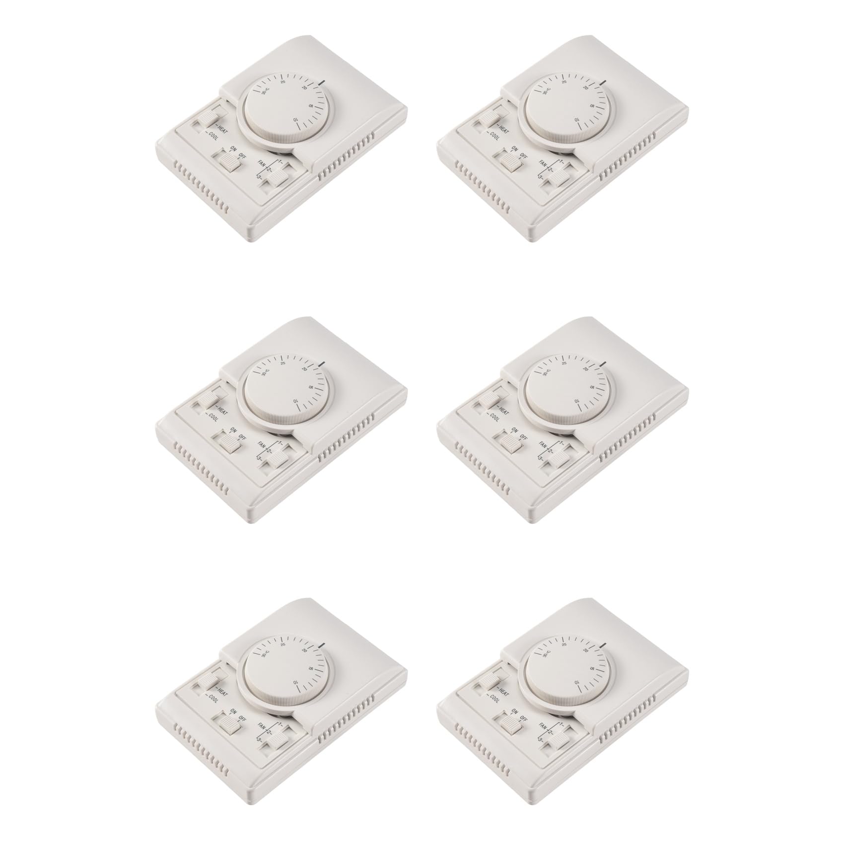Jnchdghwa 6X MT01 220VAC Room Mechanical Thermostat Air Conditioner Fan Coil Thermostat Temperature Controller Warm