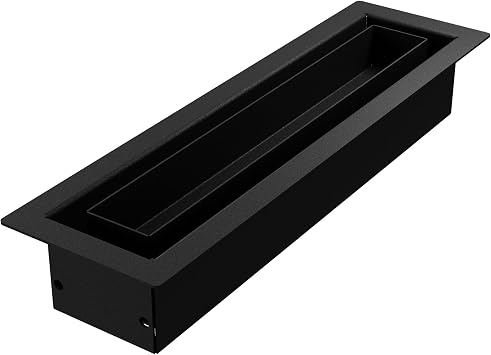Fittes Framed Floor Vent [Luxe], Minimalist Steel HVAC Air Return Register Cover, Customizable Adjustable Airflow Solution for Home Floor, 15-Min DIY Install, Damper Included - 2x10 - Matte Black