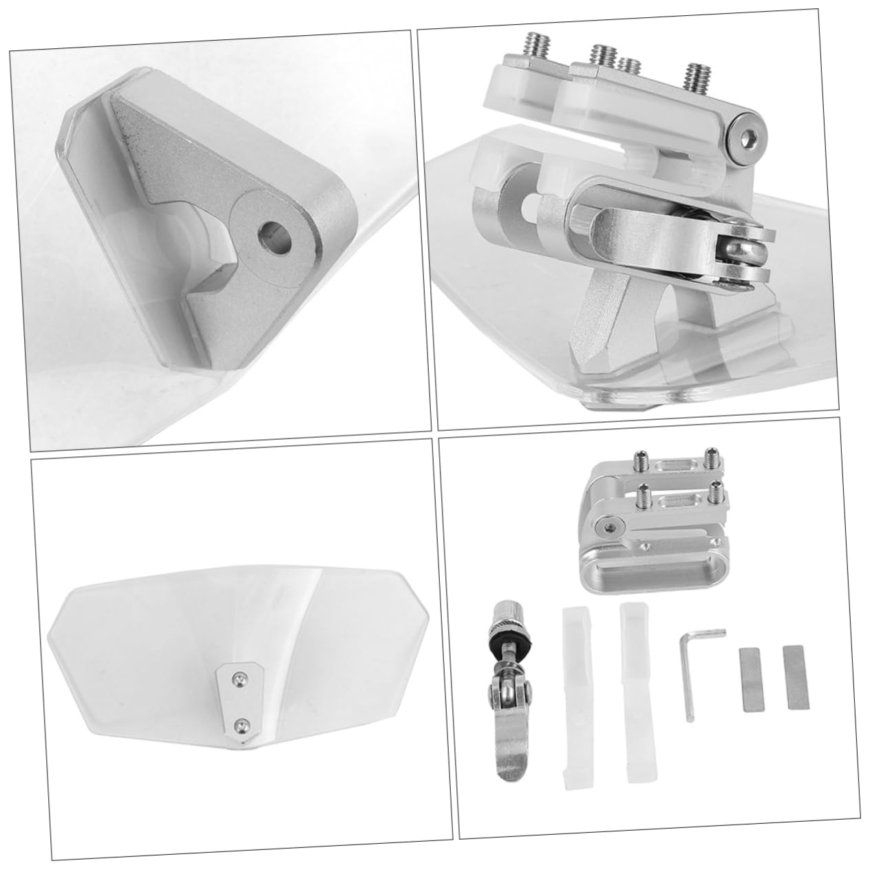 IMIKEYA Difensore Antivento in Acrilico per Parabrezza Modificato per Moto di Deflettori per Moto Design Elegante e Facile da Installare