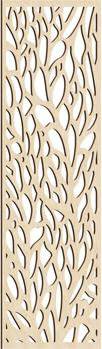 13 3/8"W x 34 3/8"H x 1/4"T Bay Decorative Fretwork Wood Wall Panels, Alder