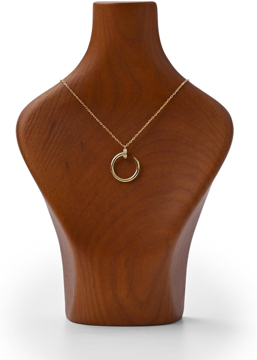 Solid Wood Jewelry Bust Necklace Display Showcase Jewelry Necklace Stand Display Holder(H8.07)