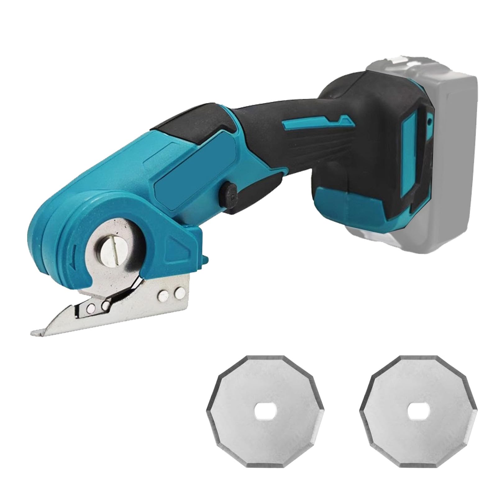 Akku Kartonschneider Kompatibel mit Makita 18V Batterie, Kabellose Elektrische Schere mit Sicherheitssperre, Akku-Universalschere für Handwerk zum Schneiden von Karton Leder Teppich (ohne Akku)