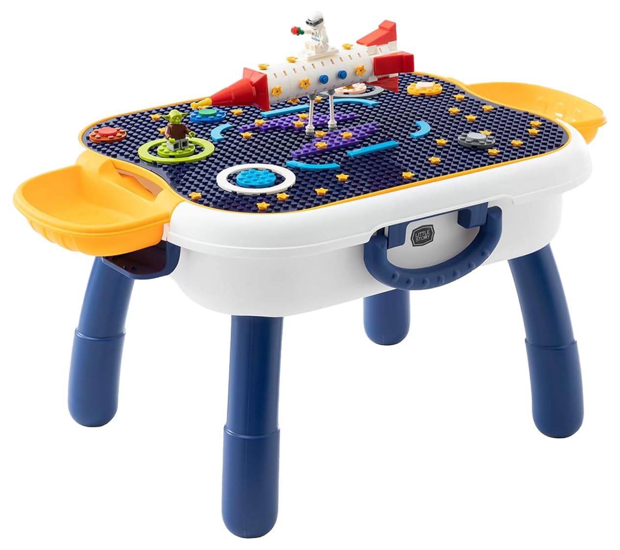 Little Story4 In 1 Block Activity Table with Blocks - Blue