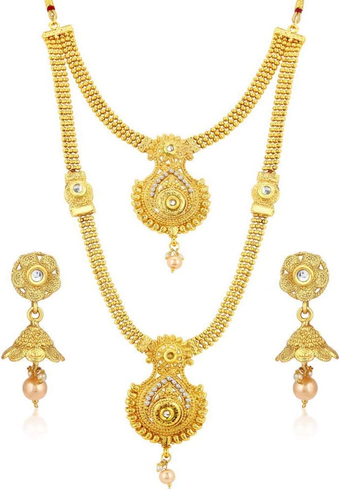 Traditional Gold Plated Peacock Design Necklace Set For Women