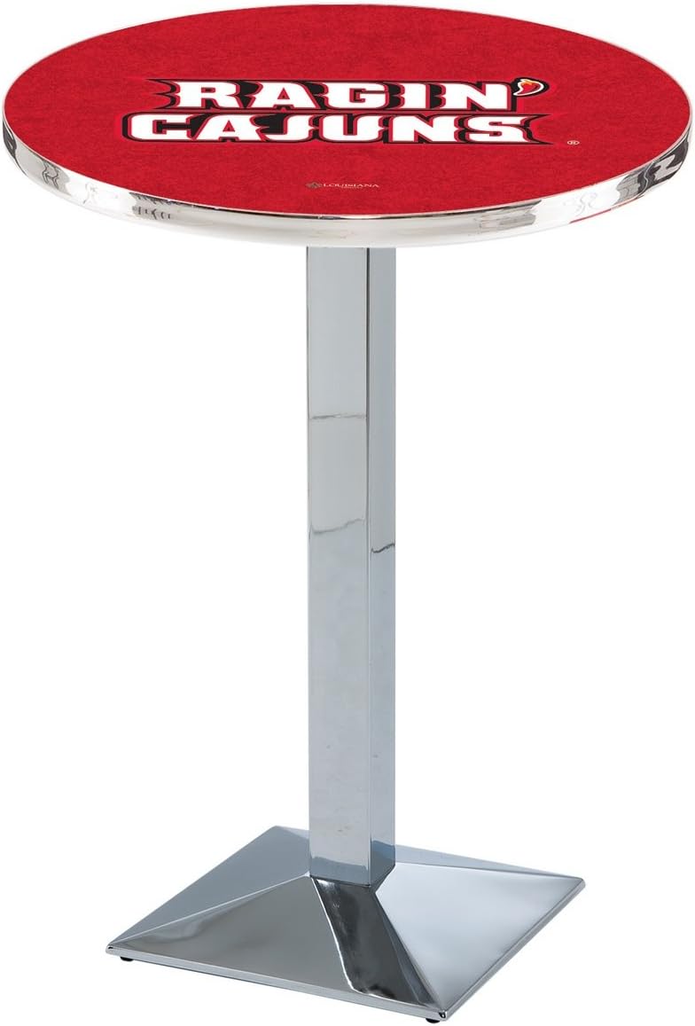 HBS L217-36" Chrome Louisiana-Lafayette Pub Table by Holland Bar Stool Co.