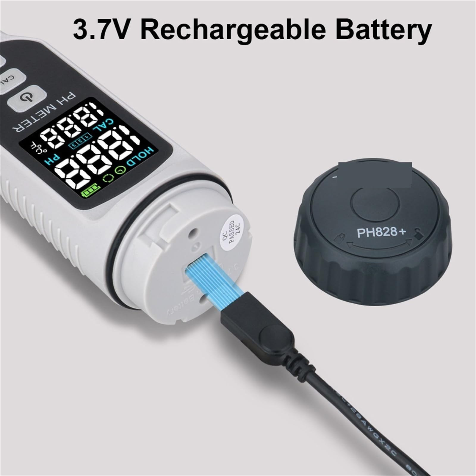 Misuratore di PH a Penna Ricaricabile Misuratore di qualità Acqua Professionale Tester di PH Digitale Acidimetro Misuratore di acidità Acidometro
