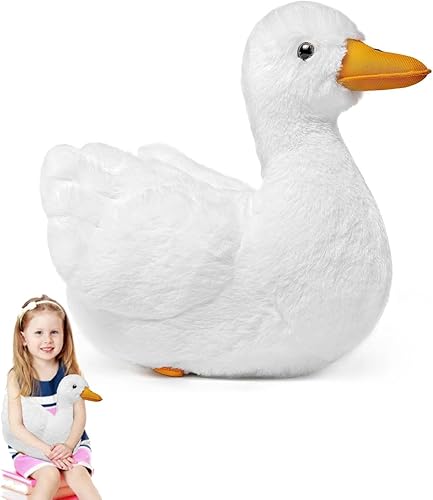 lilizzhoumax Simulation Cole Duck - Peluche de pato Cole blanco, animal de peluche suave, regalos de 12 pulgadas para niños y niñas, decoración del