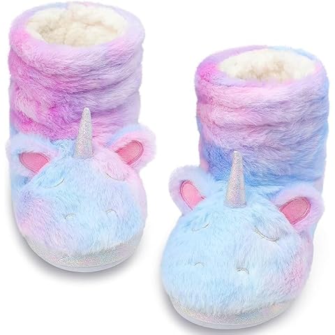 FUPPIA Kids Cartoon Slipper Boots for Winter Cover