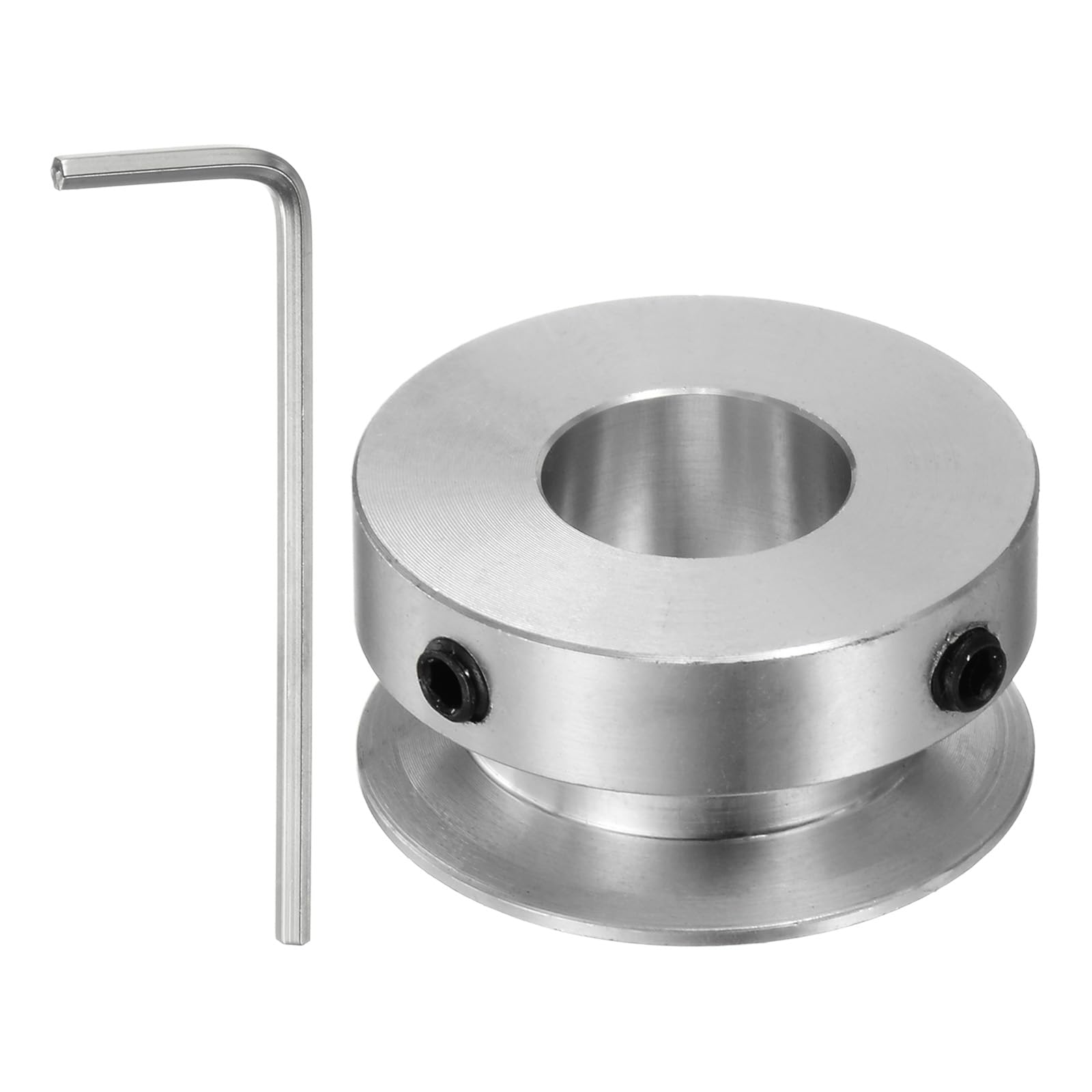 Poulie Fixation Poulie 1 Rainure 40mm Alliage Aluminium - Pour Courroie PU 6mm - Machine Perçage Modélisme Poulie Alliage Aluminium 40mm