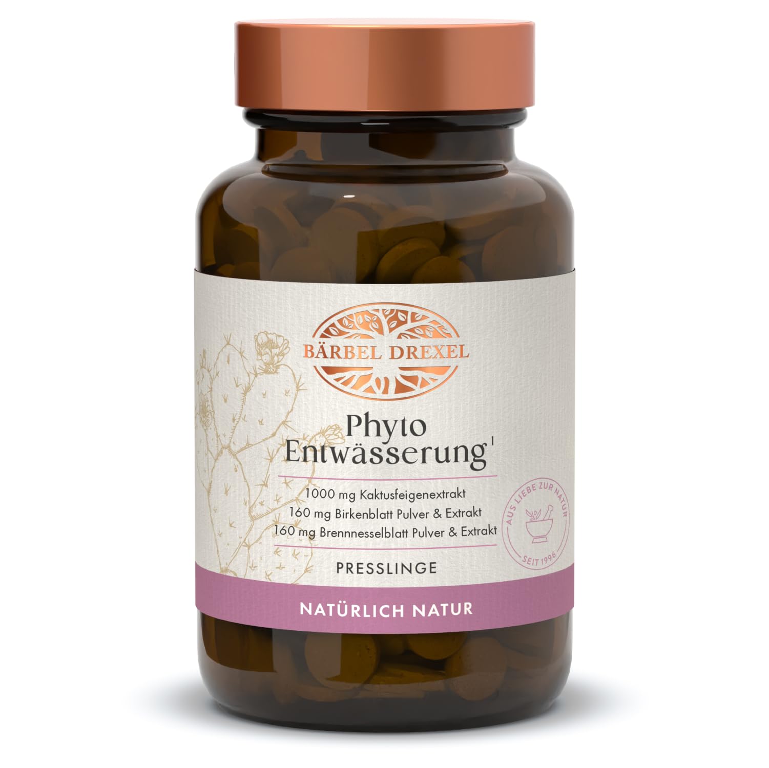 Phyto Entwässerung¹ mit Schachtelhalm, Brennnesseln, Birkenblättern (120 Stk) Vegane Herstellung Deutschland ohne Zusatzstoffe, Naturheilkunde BÄRBEL DREXEL®