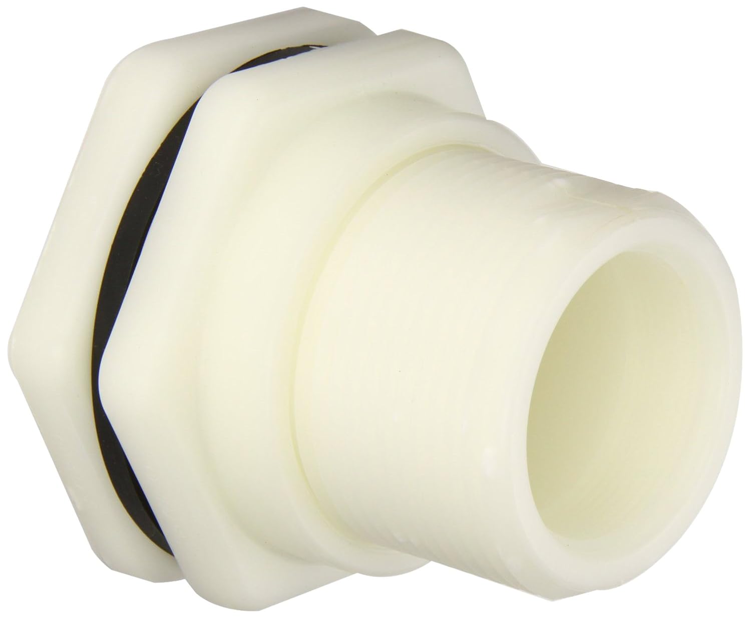 Hayward BFAS1010CES Series BFAS Short Pattern Bulkhead Fitting, Socket x Threaded End, PVC with EPDM Seals, 1" Size