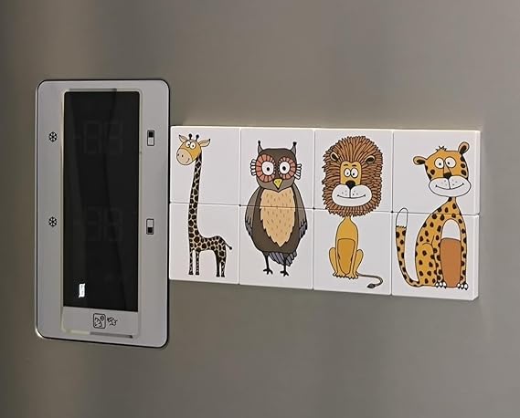 Manyetik Blok İki Parçalı Baby Puzzle - 8 Sevimli Hayvan Figürü