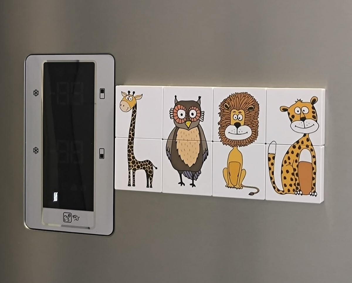 Manyetik Blok İki Parçalı Baby Puzzle - 8 Sevimli Hayvan Figürü