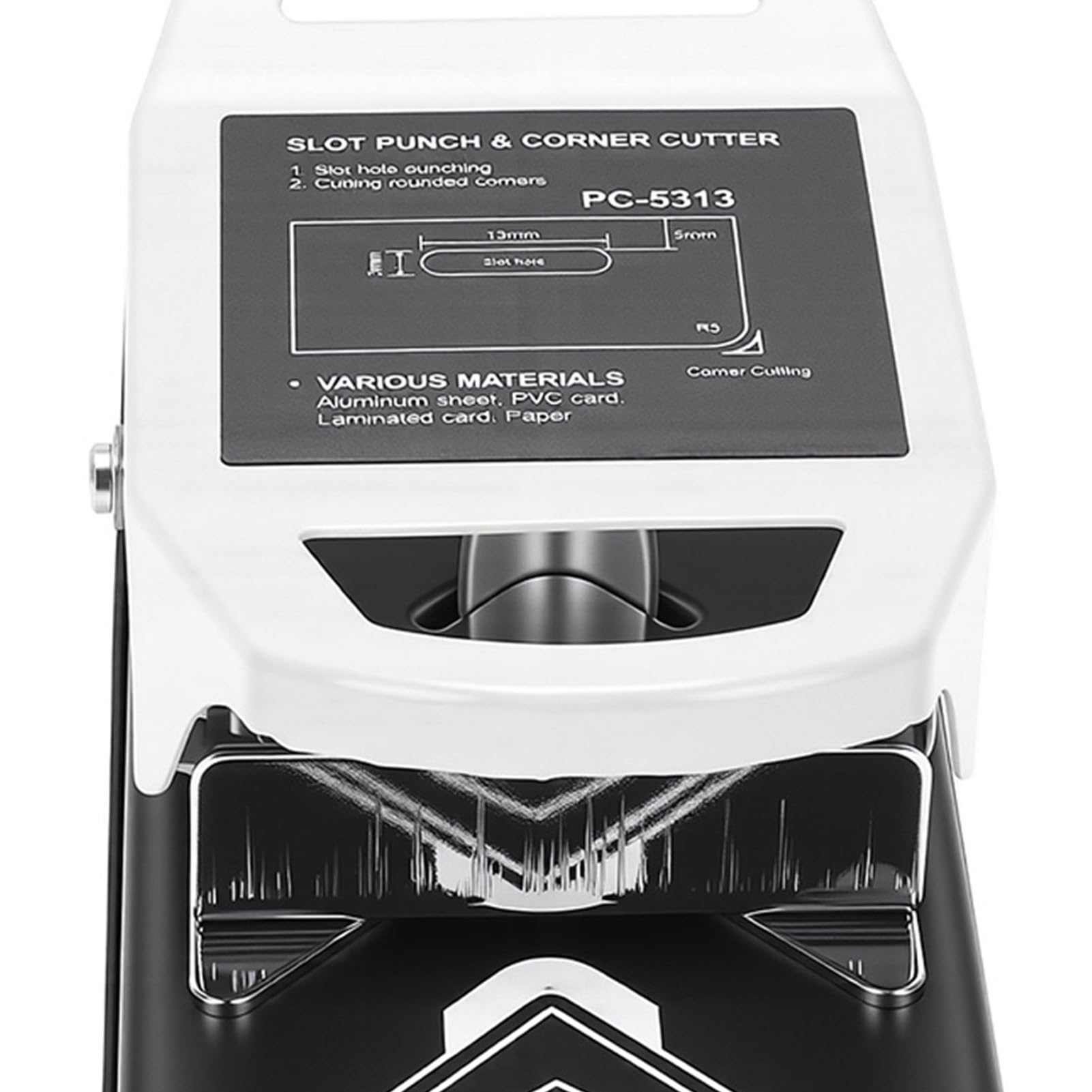 Yosoo Health Gear Locher, 2 in 1 Legierung Abzeichen Locher mit R5 Rundung