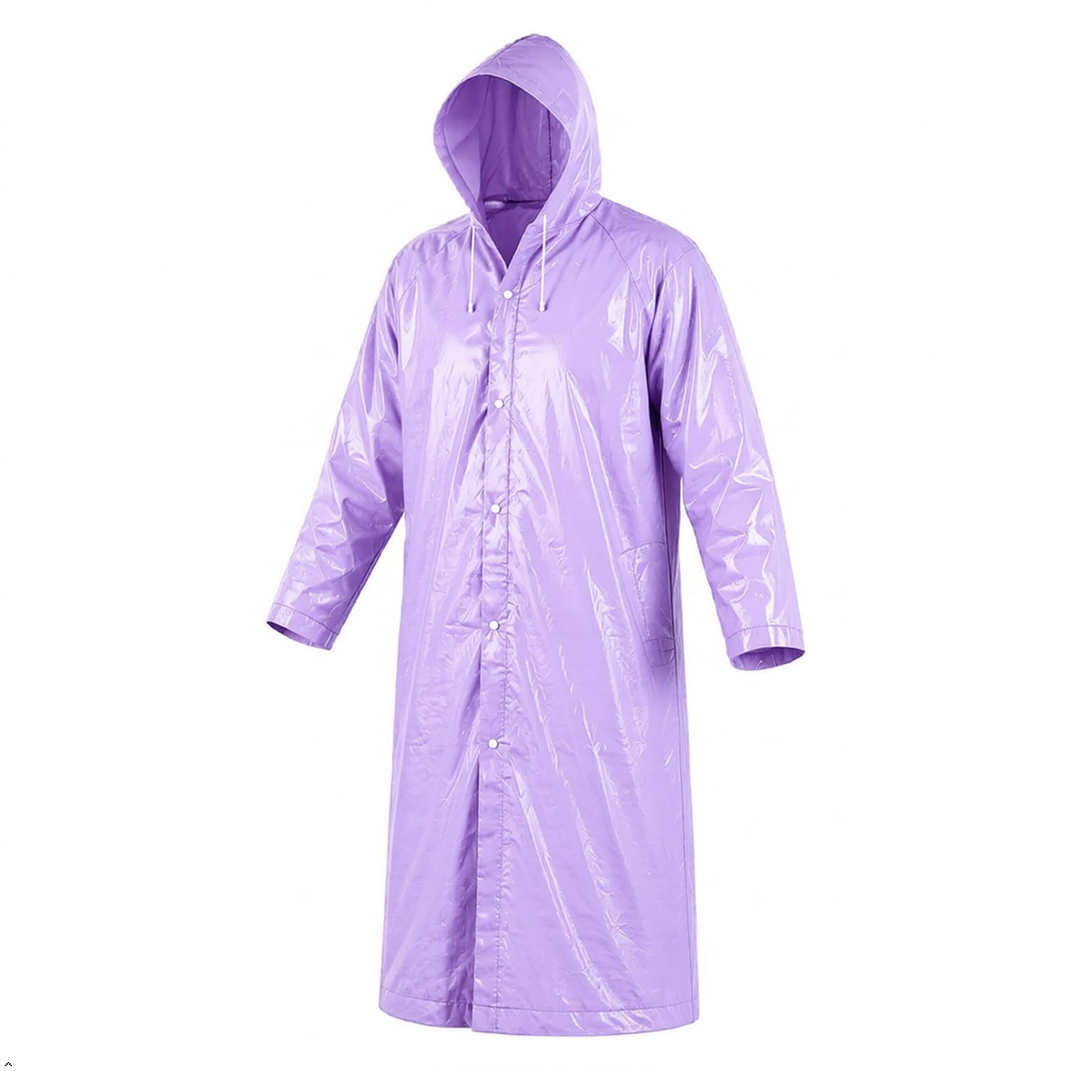 Waterproof Raincoat for Men & Women | Full Length Hooded Rain Wear | Reusable Lightweight Raincoat for Bike Riding, Travel & Indian Monsoon | Free Size | Purple-picture-12