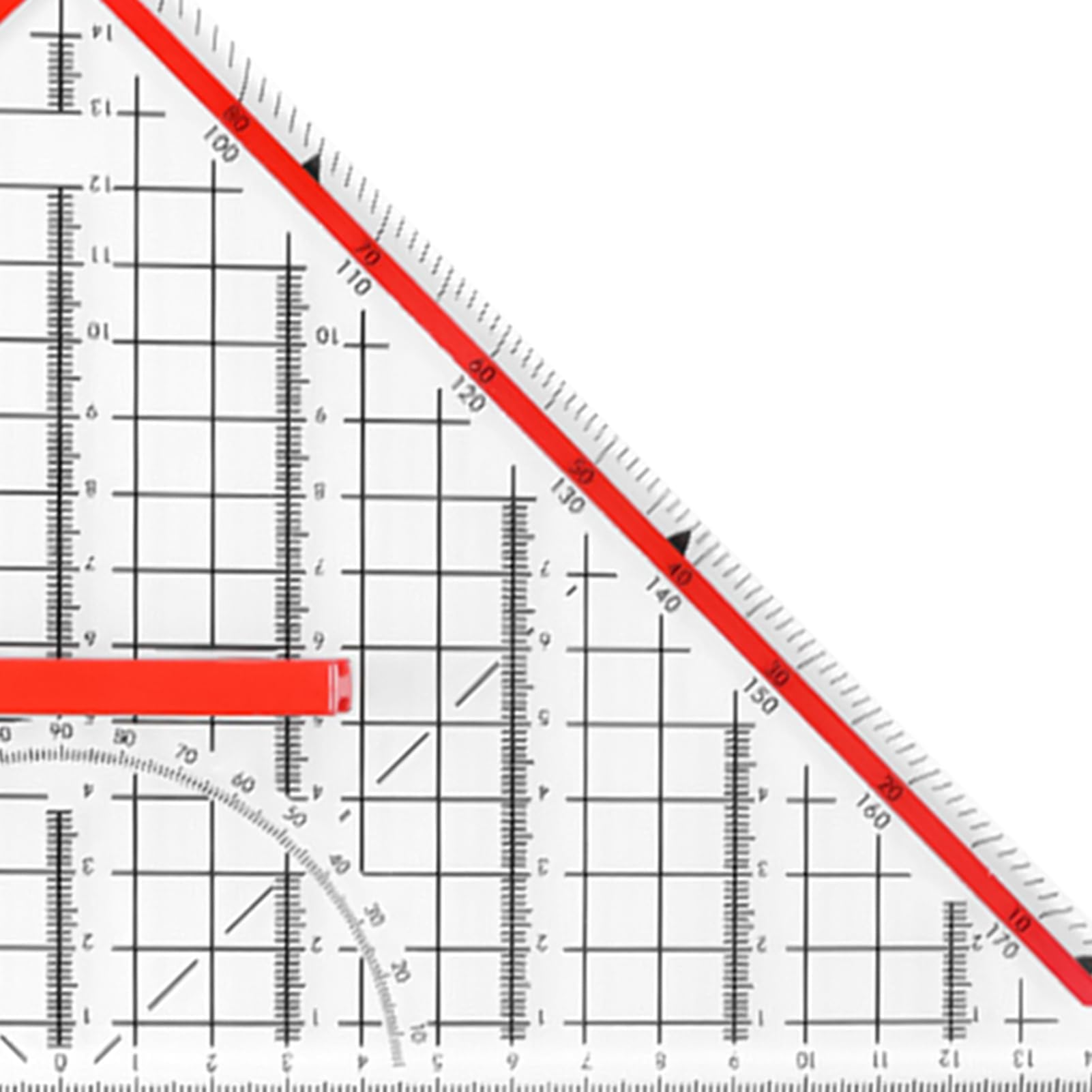 Righello Triangolare - Cancelleria Trasparente, Strumenti di Geometria Matematica, righelli Geometrici per architetti, Designer d'interni e Ingegneri.