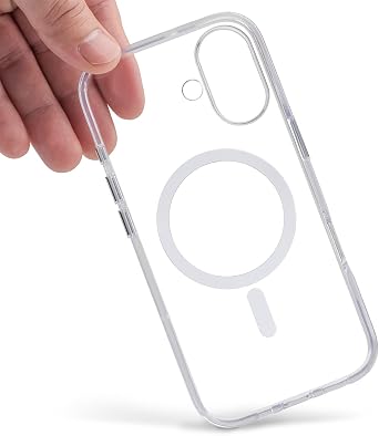 totallee Clear Case for iPhone 17 with Extra Grip Spy, Slim Magnetic iPhone 17 with Built-in Magnets (Transparent)