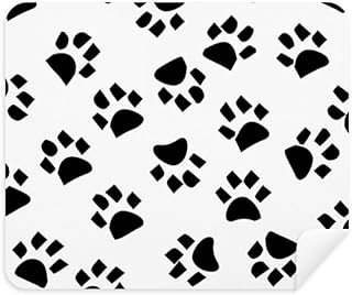 Cat Footprint Animal Art Grain Pattern Cleaning Cloth Screen Cleaner 2pcs Suede Fabric