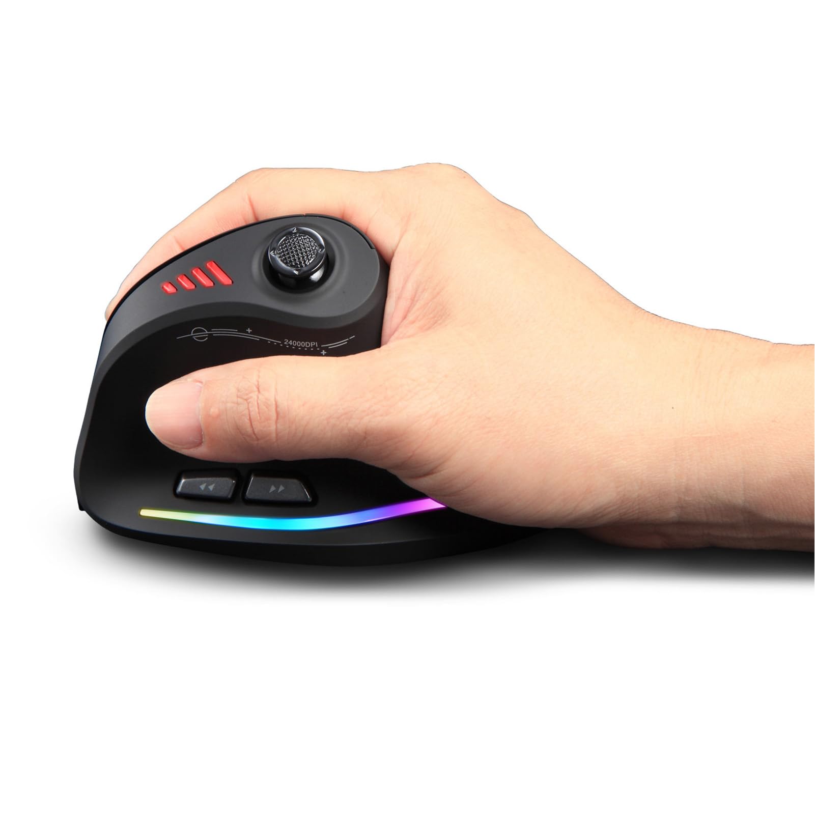 Karlak Mouse Ergonomico Verticale Mouse Verticale Wireless (Nera)