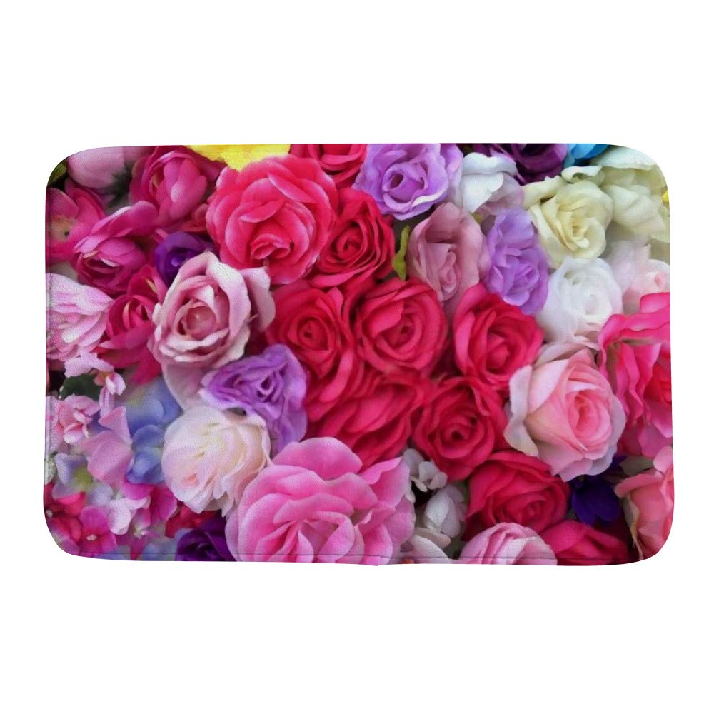 Tapis de bain fleurs colorées pour créer un salon ou une cuisine chaleureuse