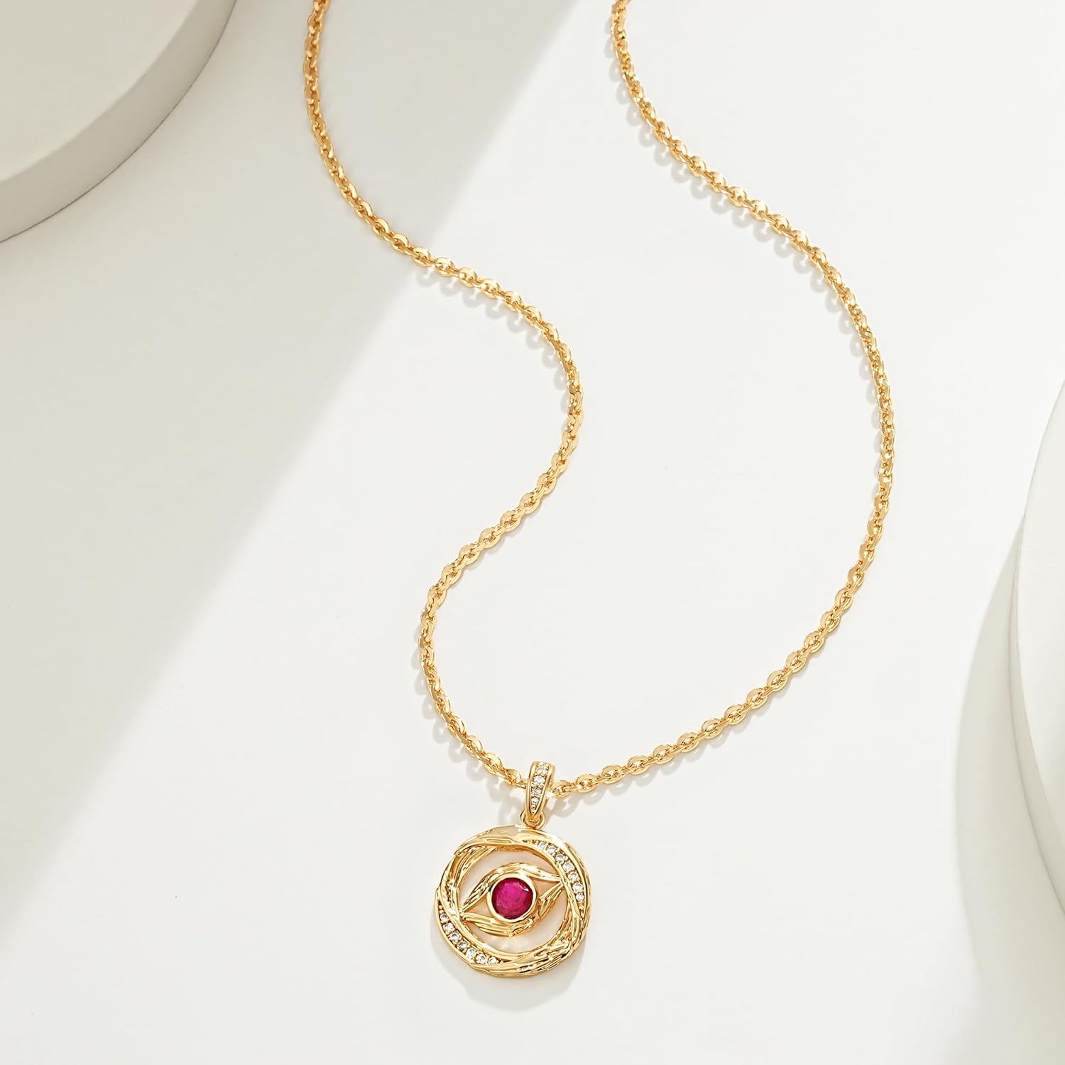 BENEIGE Gold Necklace Gold Plated with Cubic Zirconia Charm Necklaces for women - Image 5