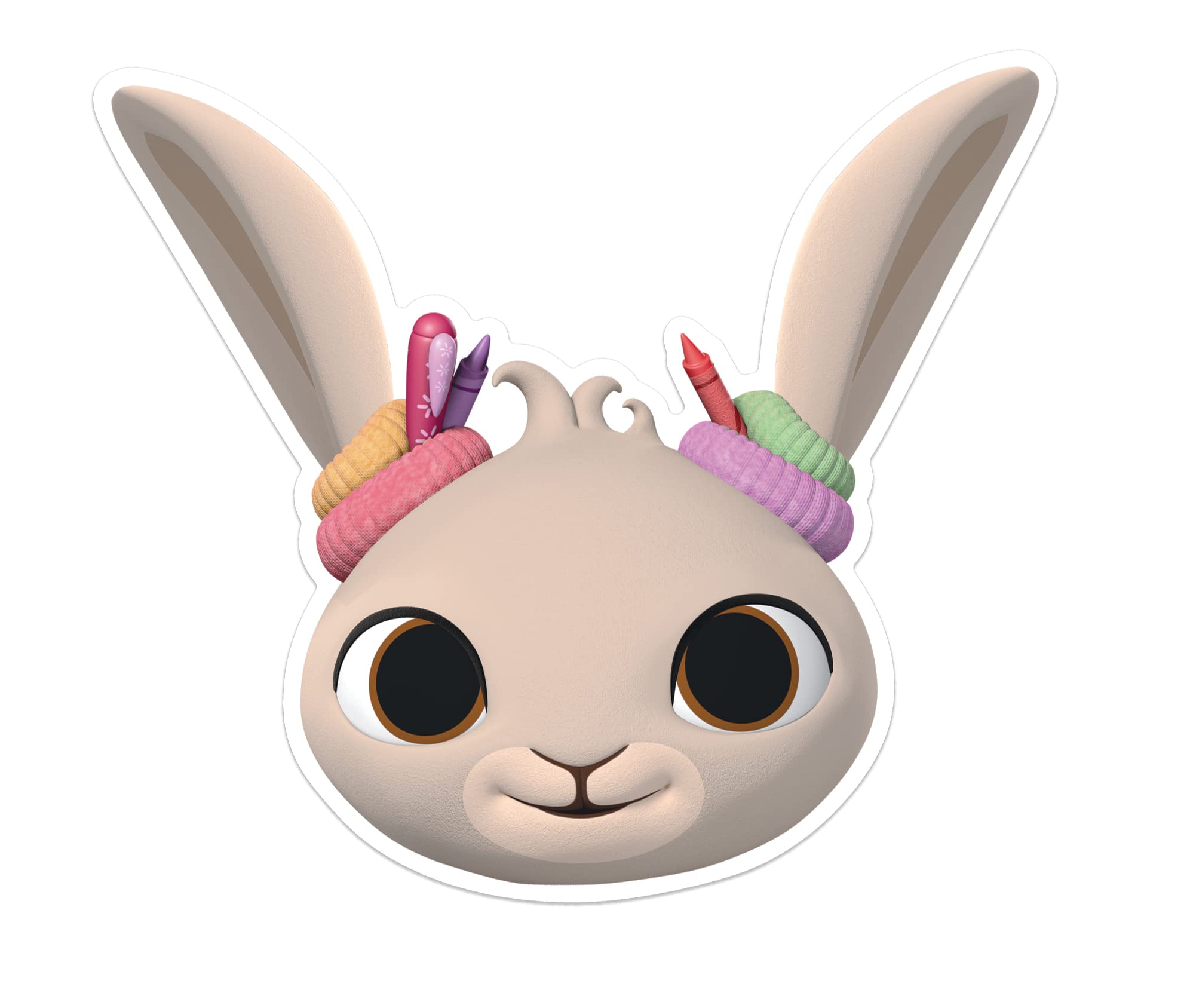 Star Cutouts SM426 Bing Coco Rabbit Cardboard Face Mask – Kids Costume Fancy Dress Party Favour