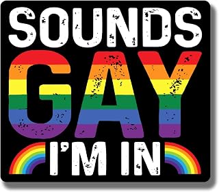 Ad Astra Graphics Sounds Gay I'm in Magnet - LGBTQ Pride Ally Love Rainbow Flag Magnet - Car Truck Bumper Fridge Metal Surface Magnet - 5 Inches On Longest Side - Made in USA - AAMT0192