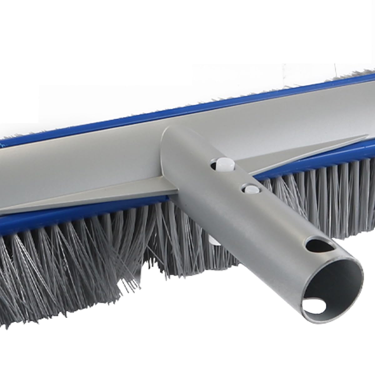 Alnicov Spazzola per Piscina con estremità arrotondate, 44 cm/17,3", Testa Posteriore in Alluminio Resistente per la Pulizia di pareti, Piastrelle, Pavimenti e Angoli.